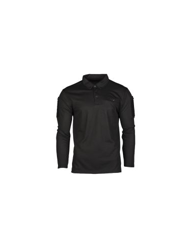 POLO TACTICO MILTEC MANGA LARGA NEGRO