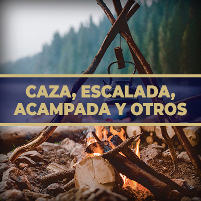 Caza, escalada y acampada